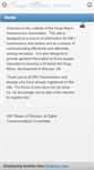 Mobile Screenshot of kingsmanor.org